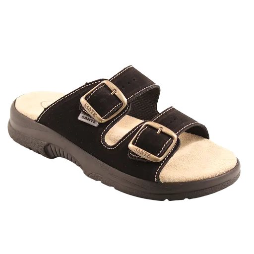 SANTÉ Dámské pantofle N/517/34P/68/CP ČERNÁ v.37