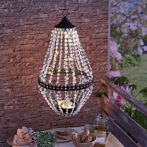 Venkovní LED lustr Křišťál