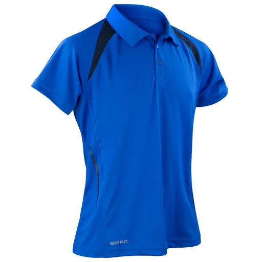 SPIRO Pánská sportovní polokošile Team Spirit - Královská modrá / tmavě modrá | 3XL