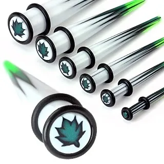 UV akrylový kužel se dvěma gumičkami s listem - Tloušťka : 10 mm