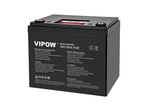 Baterie LiFePO4 12,8V 100Ah VIPOW BAT0496 s BMS
