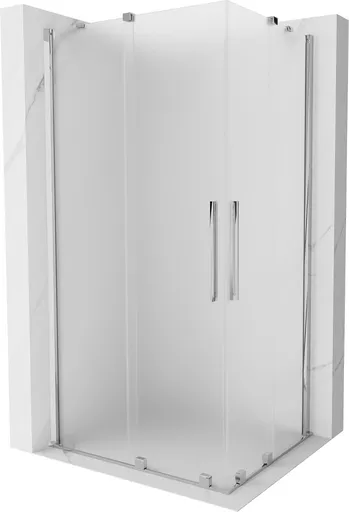 MEXEN/S Velar Duo sprchový kout, posuvné dveře 90 x 80, dekor, chrom 871-090-080-32-01