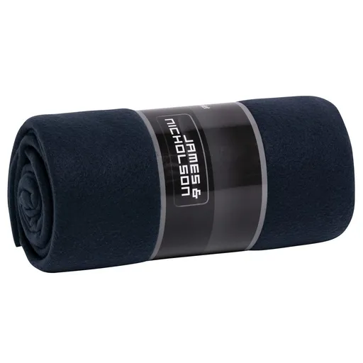 James & Nicholson (Daiber) Fleecová deka JN1901 - Tmavě modrá / natural