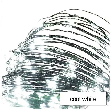 EMOS LED vánoční nano řetěz zelený, 15 m, venkovní i vnitřní, studená bílá, časovač (D3AC05)