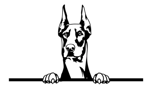 Vsepropejska Dobrman dřevěná dekorace na zeď Rozměr (cm): 20 x 17, Typ: Dobrman 3