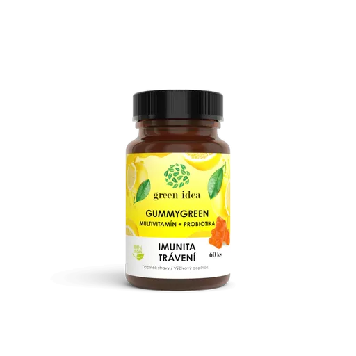 Gummygreen - Multivitamín + probiotika 60 ks - Green idea