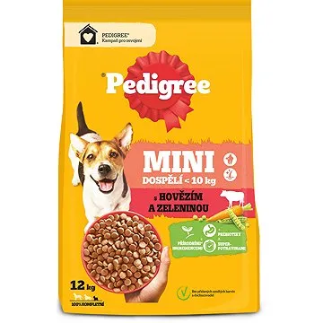 Pedigree granule hovězí se zeleninou pro dospělé psy malých plemen 12kg (5998749120910)
