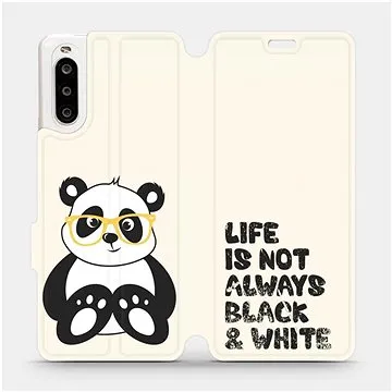 Flipové pouzdro na mobil Sony Xperia 10 II - M041S Panda - life is not always black and white (5903516240272)