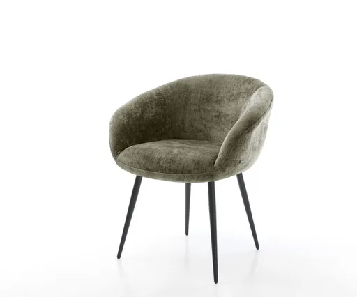 Jídelní židle Vinka-Flex s područkami žinylka olivová podnož