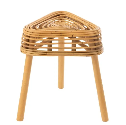 Přírodní ratanový odkládací stolek / stolička Triangle Rattan - 40*40*42 cm J-Line by Jolipa