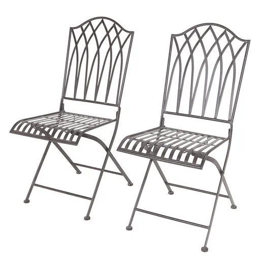 MANDALA GARDEN Židle set 2 ks - tm. hnědá