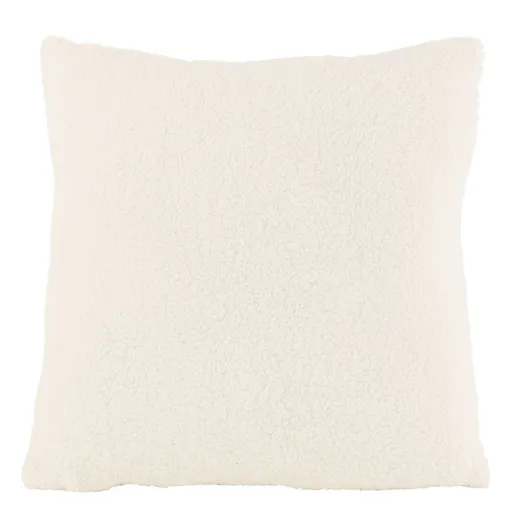 Bílý polštář Teddy Bouclé White - 45*45 cm J-Line by Jolipa