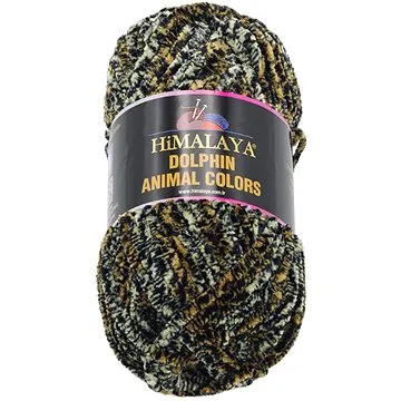 BELLATEX Příze DOLPHIN animal color 100g - 83102 rezavá, šedá (9689)