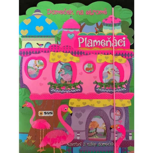 Domeček na stromě - Plameňáci - navrhni a nalep