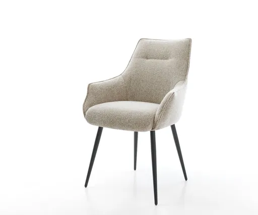 Jídelní židle Alja-Flex s područkami látka Měkký béžová 4-nohá