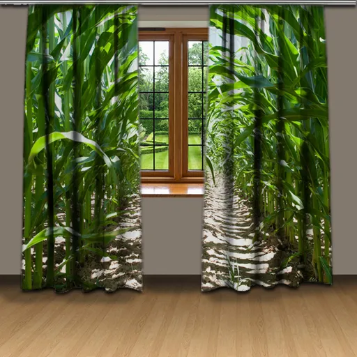 IMPAR Závěsy Kukuřičné pole (Rozměr : 140x250, Materiál: Interlock)