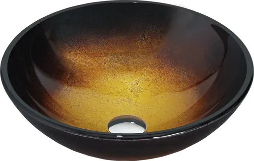 MEXEN Mira skleněné umyvadlo 42, zlatá tmavá 24124251