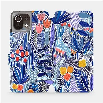 Flip pouzdro na mobil Xiaomi Mi 11 Lite - MP03P Modrá květena (5903516765713)