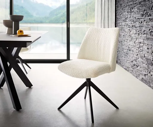 Otočná židle Elso-Flex křížová podnož široká kovová černá