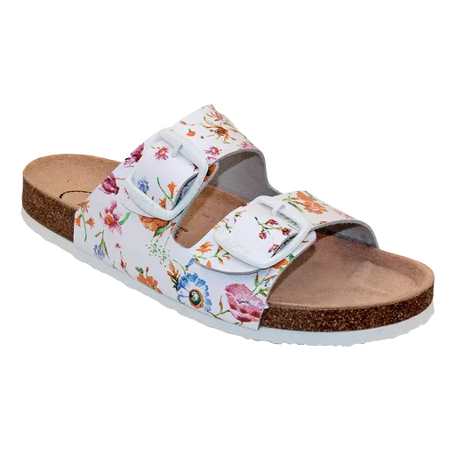 SANTÉ Dámský pantofel D/21N/FLORA BÍLÁ v.37