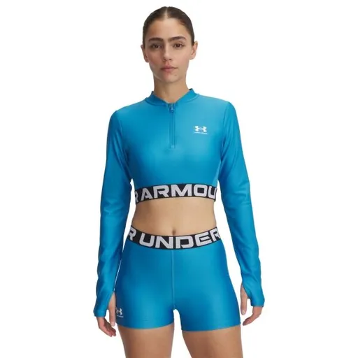 Under Armour HEATGEAR RIB Dámské tričko, modrá, velikost M