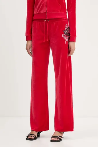 Velurové teplákové kalhoty Juicy Couture Wrap You Up