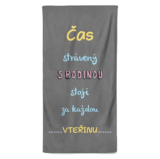 Osuška Čas s rodinou (Velikost osušky: 70x140cm)