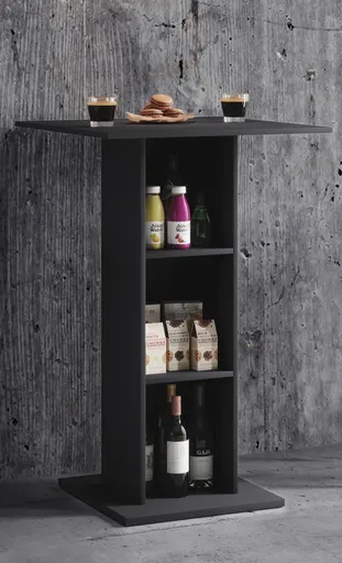 VCM Barový stolek Standos, černý