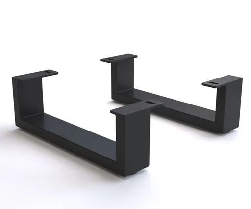 Podnož zkosená 12,5 cm kov černá pro skříň hloubky 45 cm