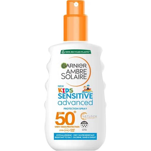 Garnier Dětský ochranný sprej pro citlivou pokožku SPF 50+ Ambre Solaire (Protection Spray) 150 ml