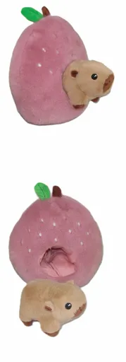 Plyšák Kapybara v pelíšku jahoda – 30 cm