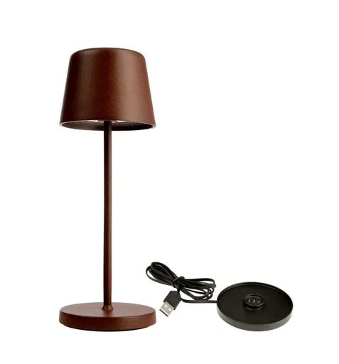 Light Impressions Deko-Light nabíjecí svítidlo - sada Canis Mini rezavá + nabíjecí základna 620206