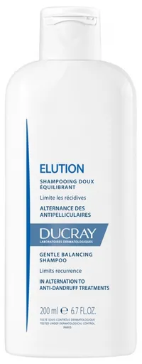 Ducray Šampon pro obnovení rovnováhy vlasové pokožky Elution (Gentle Balancing Shampoo) 200 ml
