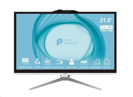 MSI PC AiO PRO AP222T, i3-13100, 21.5" FHD, 8GB, 512GB SSD, UHD 730, No OS, White