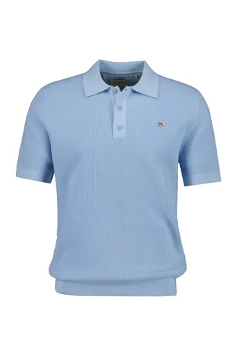 SVETR GANT MICRO TEXTURED COTTON SS POLO FRESH BLUE