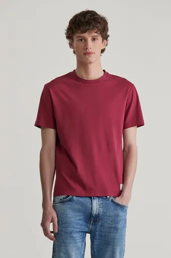TRIČKO GANT WASHED SS TSHIRT RICH WINE