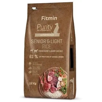 Fitmin Purity Dog Rice Senior & Light Venison & Lamb 12 kg (8595237016013)