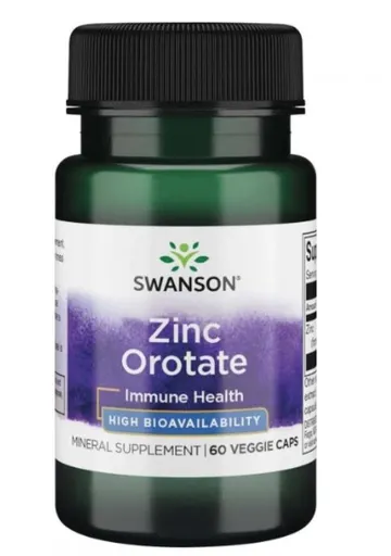 Swanson Zinc Orotate, Zinek Orotát, 10mg, 60 kapslí (87614029238)