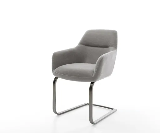 Jídelní židle Pejo-Flex strukturovaná látka Měkký šedá jídelní