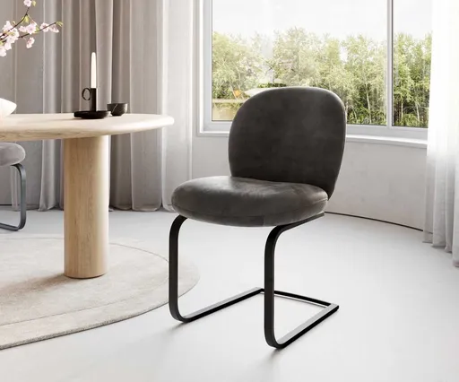 Jídelní židle Nube-Flex konzolová podnož plochá kov černá