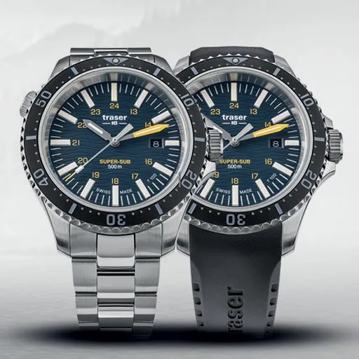 Traser P67 Diver T100 Blue Set ocel a pryž