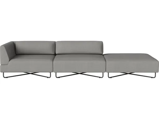 Zahradní pohovka Orlando pro 3 os. s otevřeným pravým koncem, více variant - Bolia Varianta: Savane, Grey melange