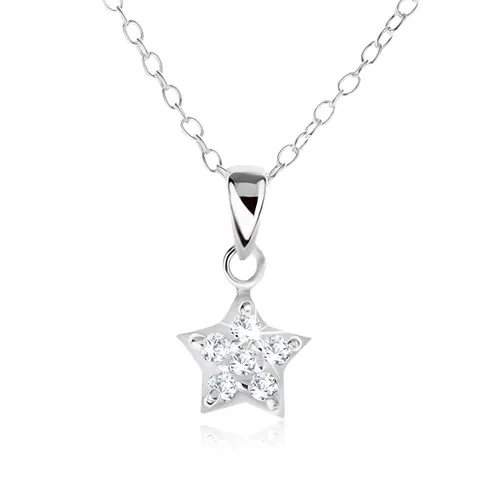 Náhrdelník ze stříbra 925, řetízek a zirkonová hvězda