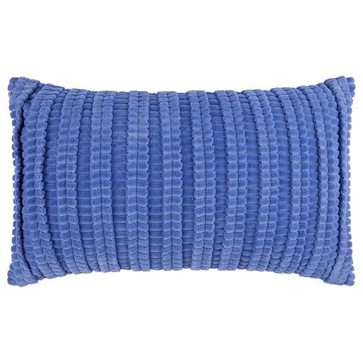 RIPPED VELVET Polštář 30 x 50 cm - modrá