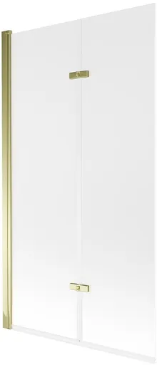 MEXEN Castor vanová zástěna 2-křídlo 100x150, dekor, zlato 892-100-002-50-30