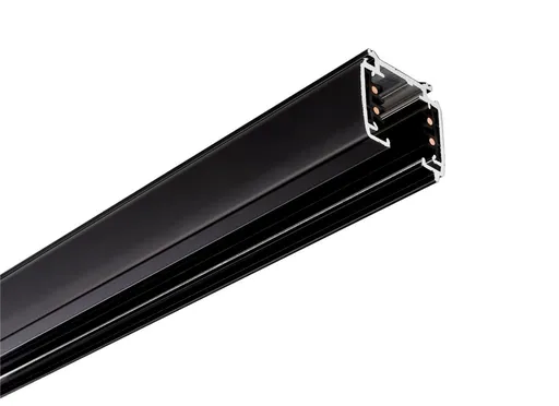 Light Impressions Deko-Light kolejnicový systém 3-fázový 230V D Line přisazená lišta 2m 220-240V AC/50-60Hz černá RAL 9011 2000  710005
