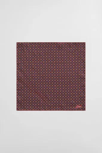 KAPESNÍČEK DO SAKA GANT FOULARD PRINT POCKET SQUARE PLUMPED RED