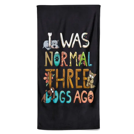 Osuška Býval jsem normální (Velikost osušky: 70x140cm)