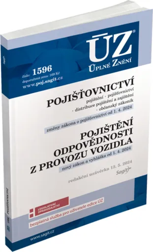 ÚZ č. 1596 - Pojišťovnictví, pojištění odpovědnosti z provozu vozidla
