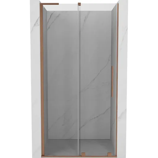 MEXEN/S Velar L posuvné sprchové dveře 100, transparent, měď kartáčovaná 871-100-003-01-65